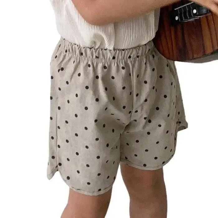 Patterned Linen Baggy Shorts for Boys