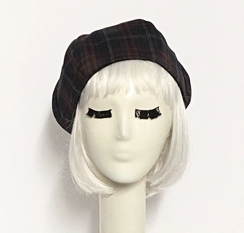 Plaid Beret Hat