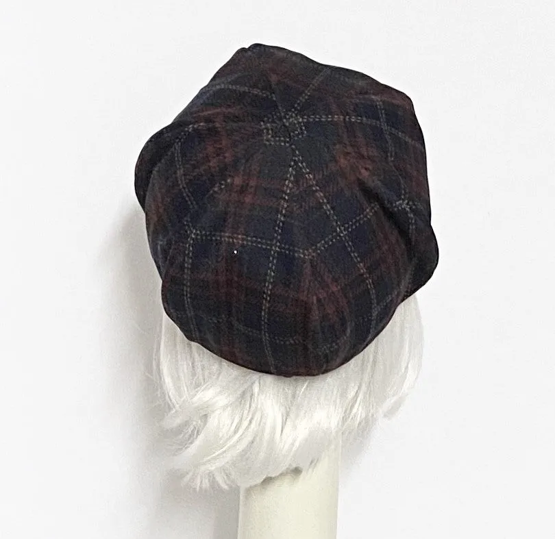 Plaid Beret Hat