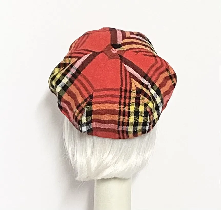 Plaid Beret Hat