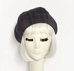 Plaid Beret Hat