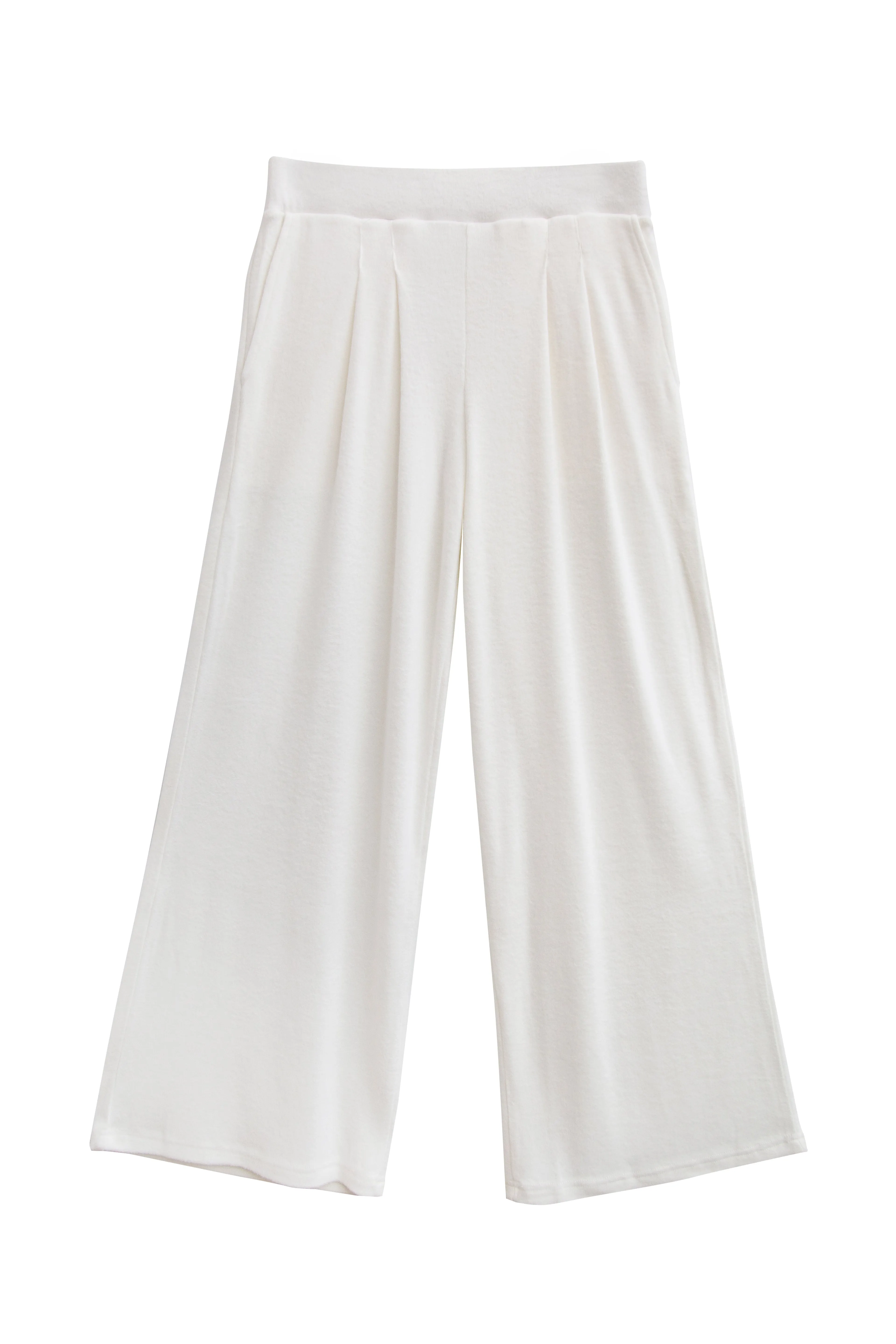 Plus Size Comfort Luxe Collection Cozy Knit Palazzo Pants