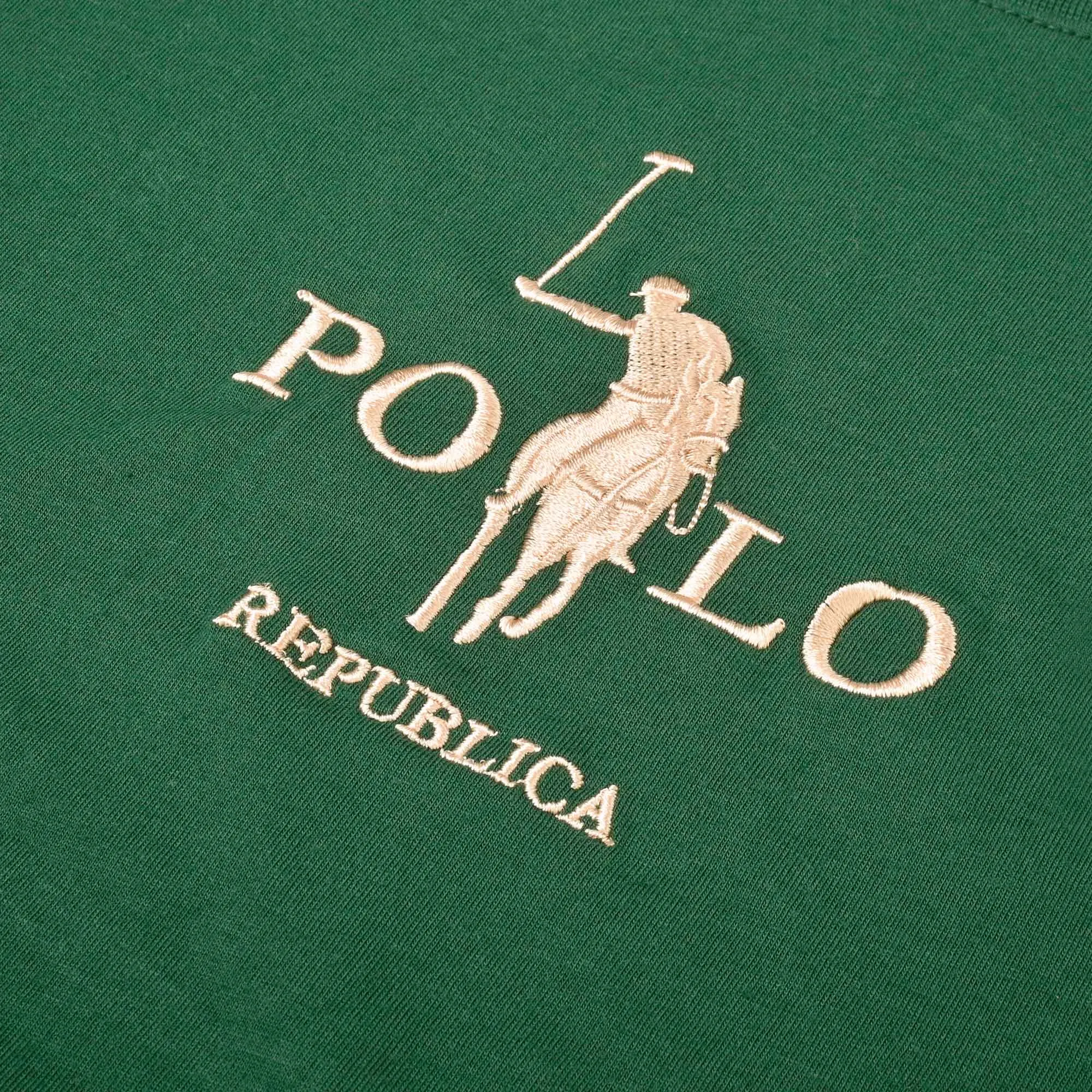 Polo Republica Men's Logo Embroidered Crew Neck Tee Shirt