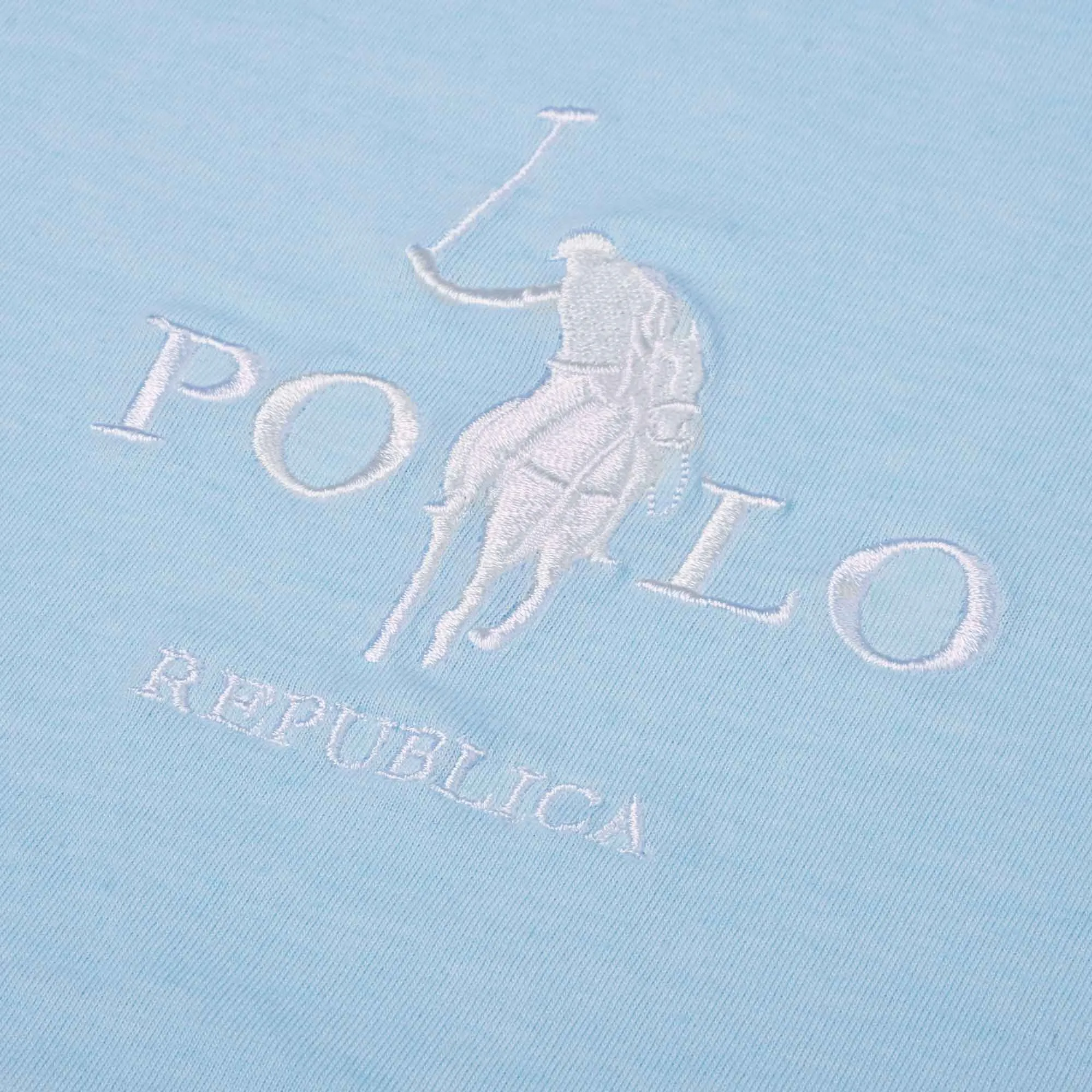 Polo Republica Men's Logo Embroidered Crew Neck Tee Shirt