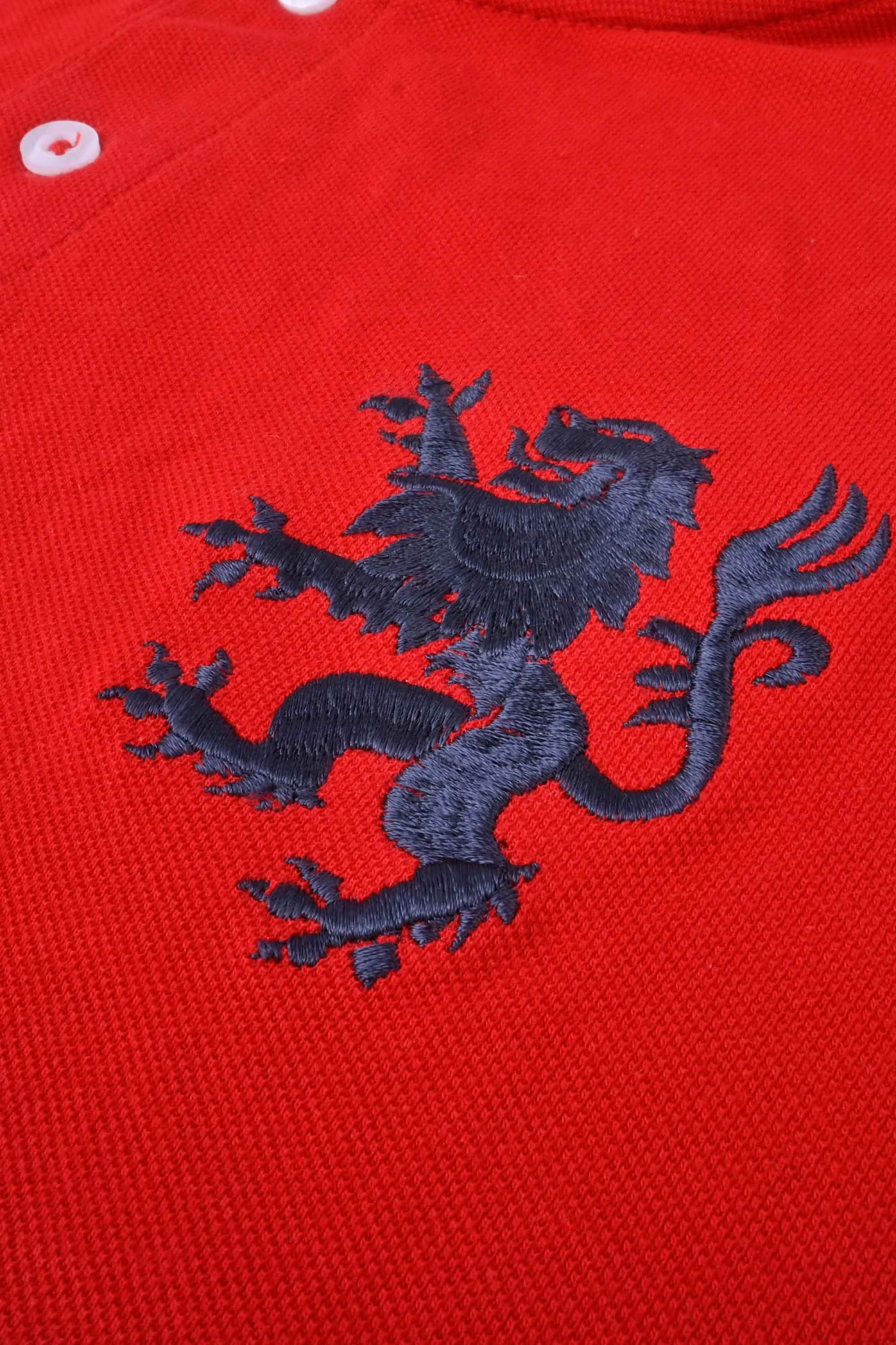 Polo Republica Men's PR Lion Logo & 5 Embroidered Polo Shirt