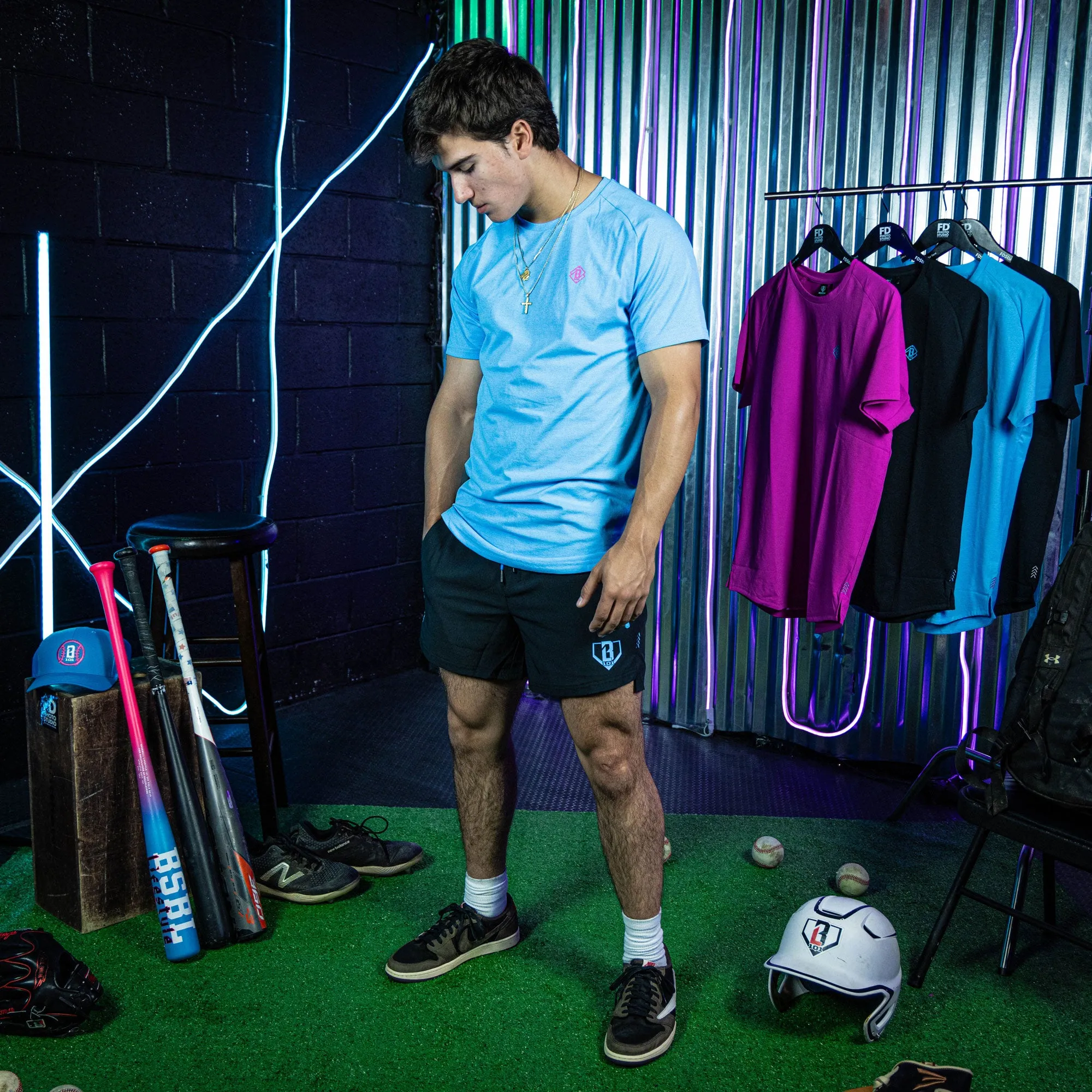 Pro Series Shorts V2 - Black/Light Blue