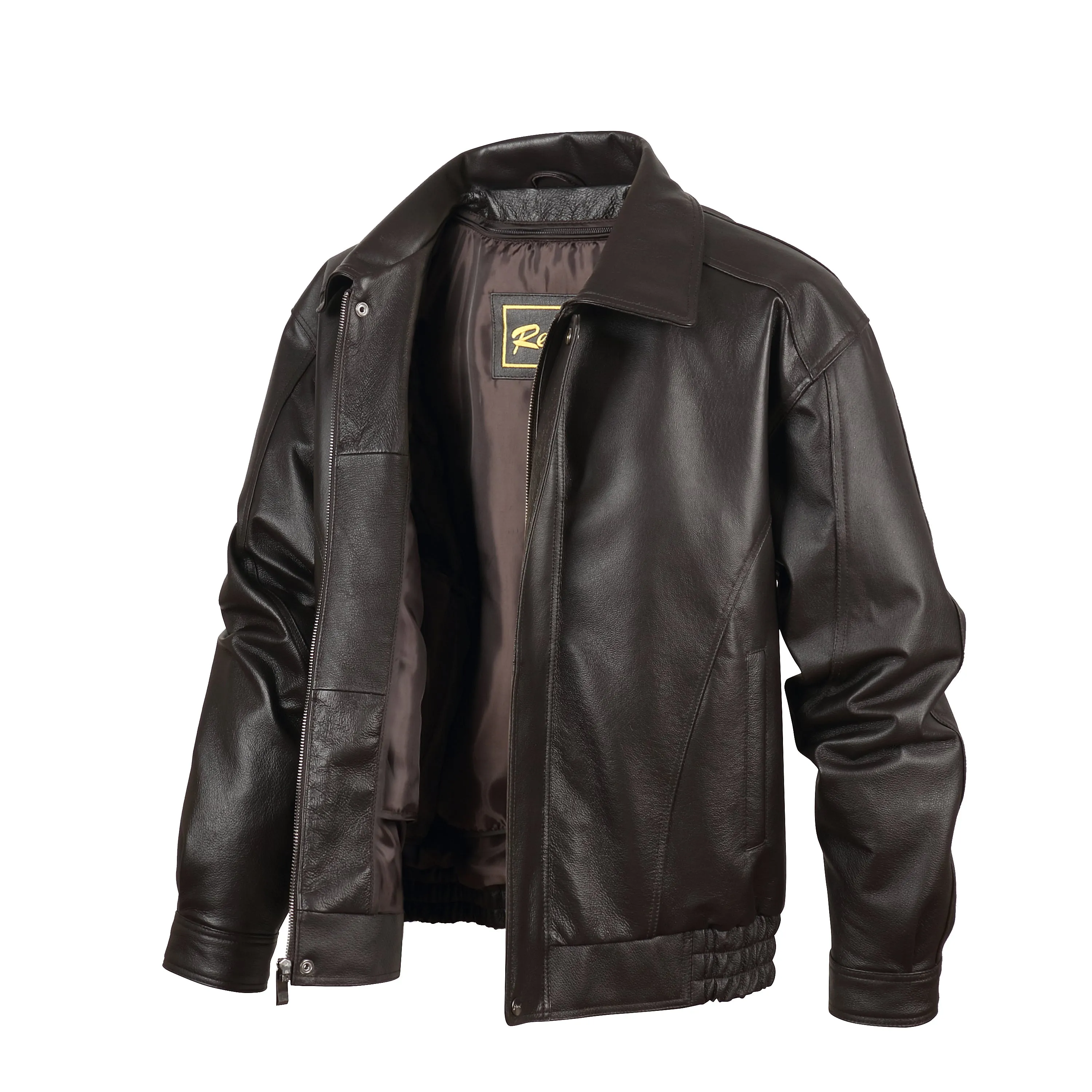 REED Men's American Style Bomber Genuine Leather Jacket - Imported