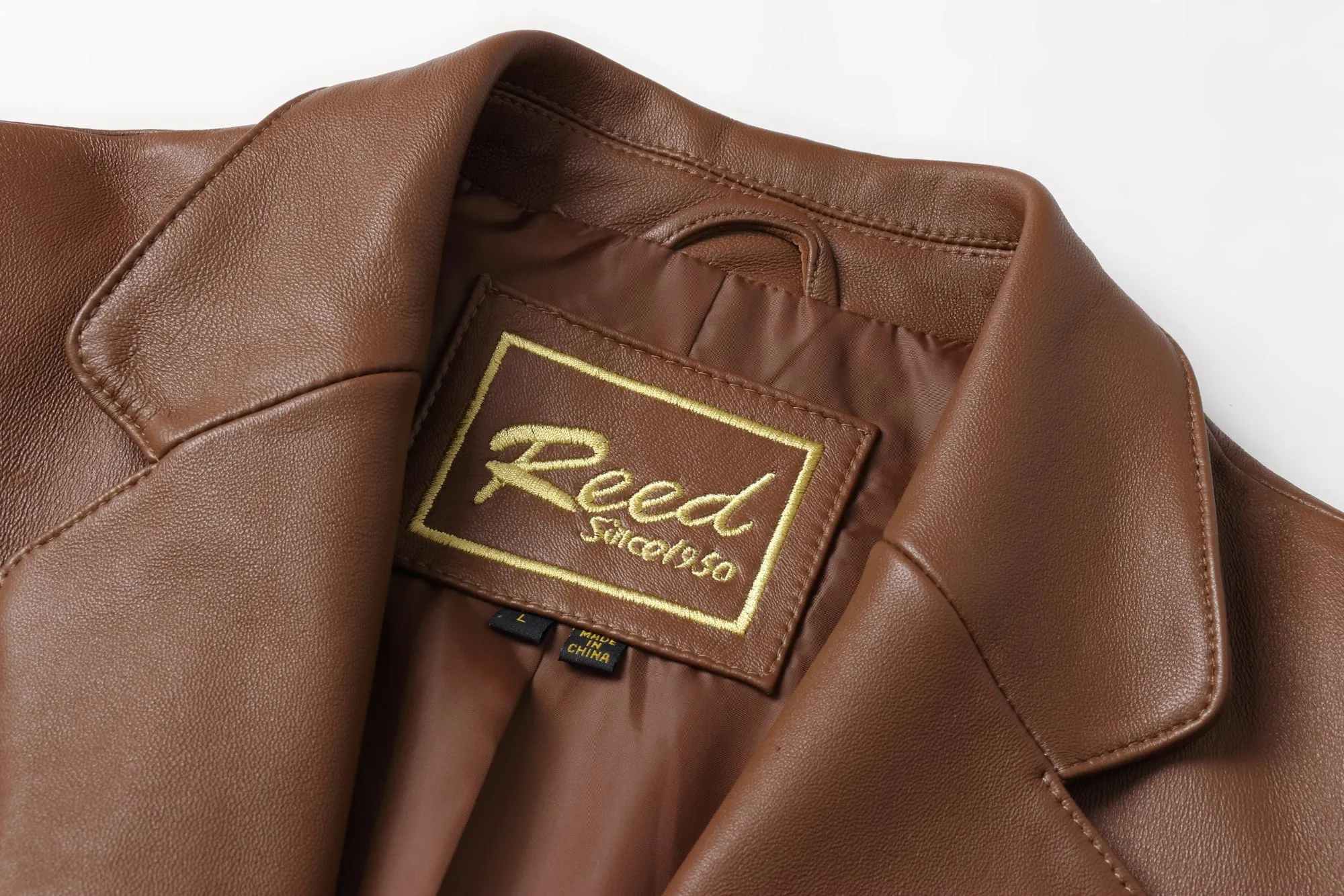 REED Men's Premium Lambskin Leather Blazer Sports Jacket (Imported)