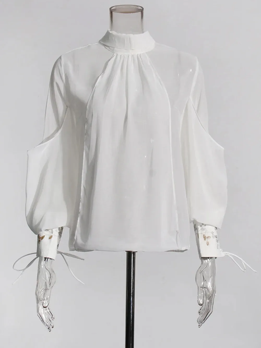 SAINTE Blouse & Skirt Set in White