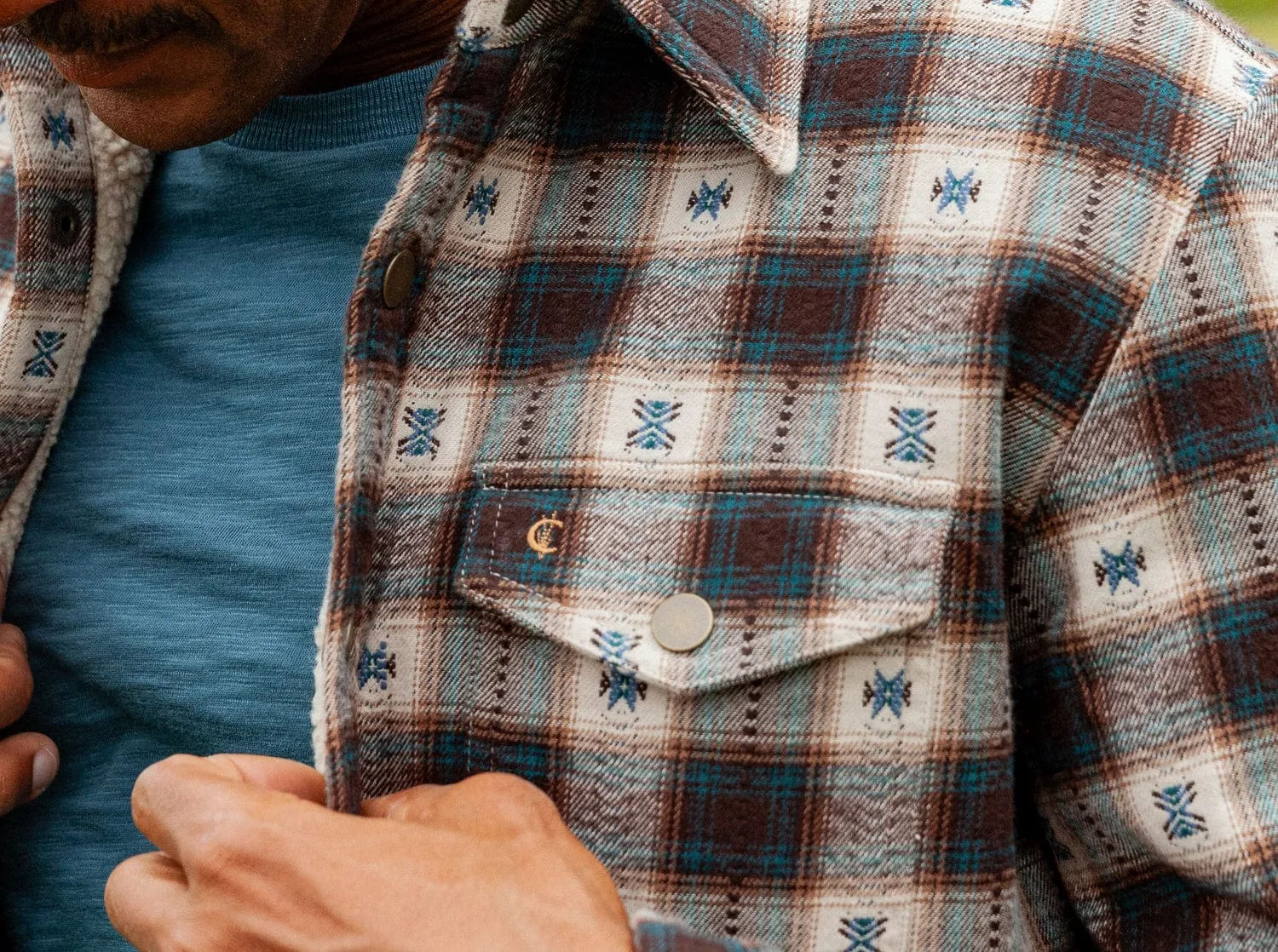 Sherpa Shacket - Crockett Plaid