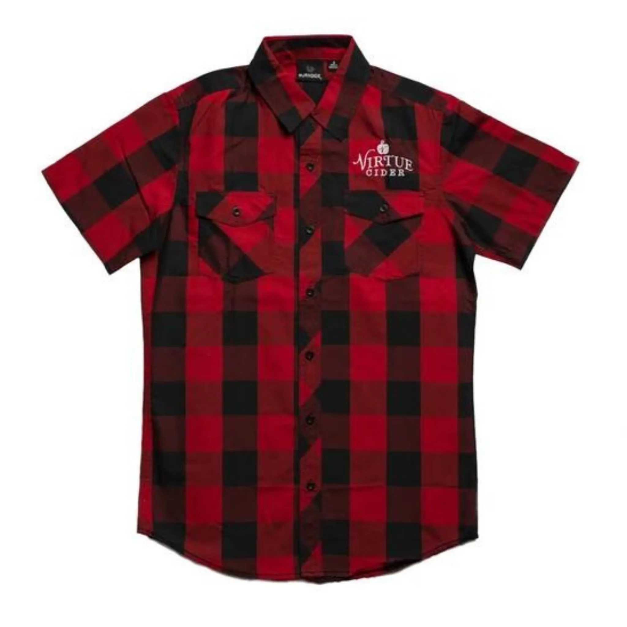 Short-Sleeve Buffalo Plaid Button Up