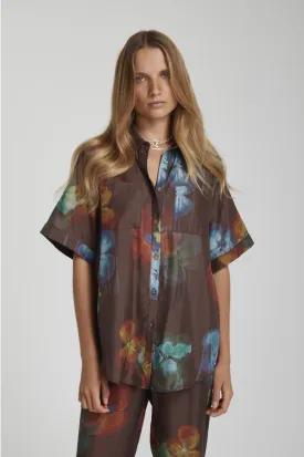 Summi Summi -  Pansy Drip Button Up Shirt