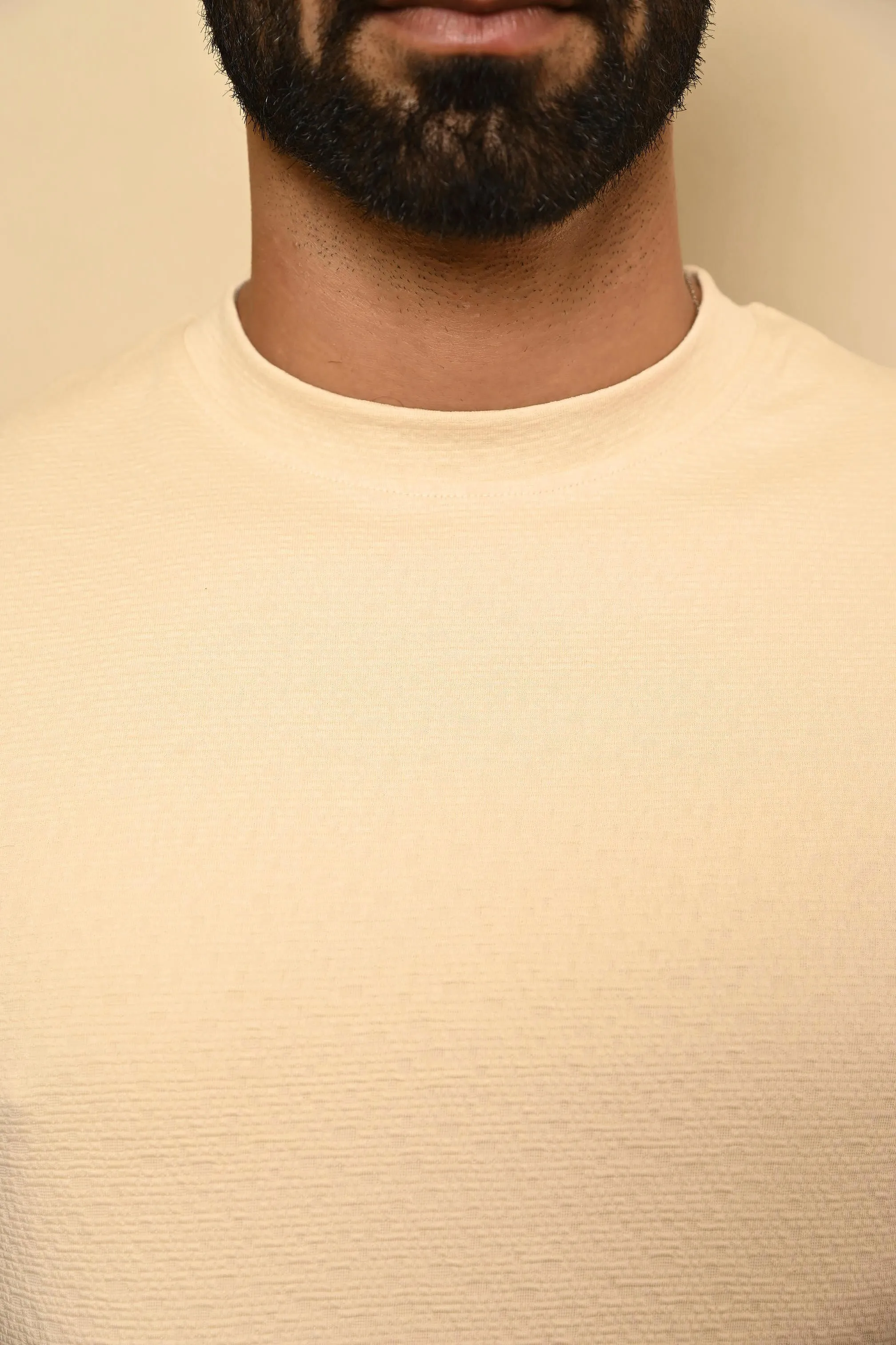 Textured Crew Cotton Tee - Vista