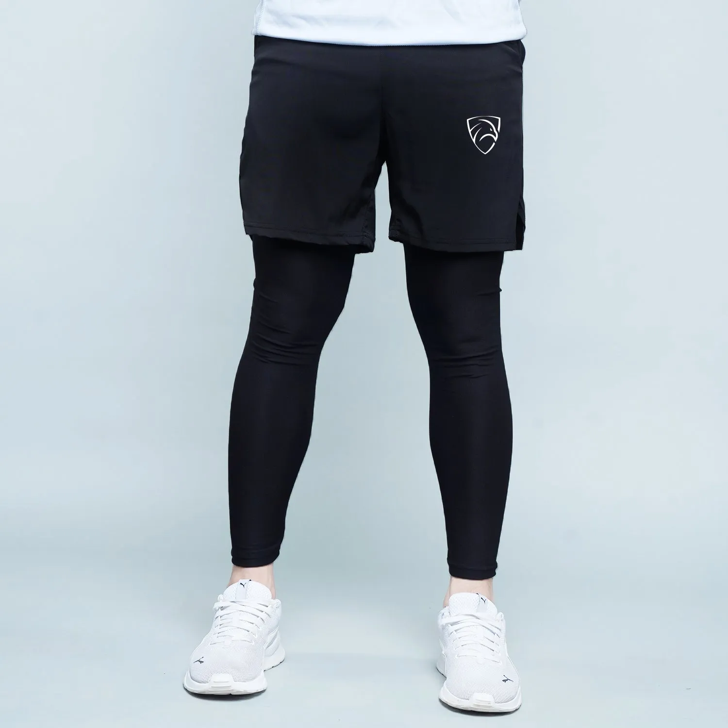 Tf-All Black Full Compression Training Shorts