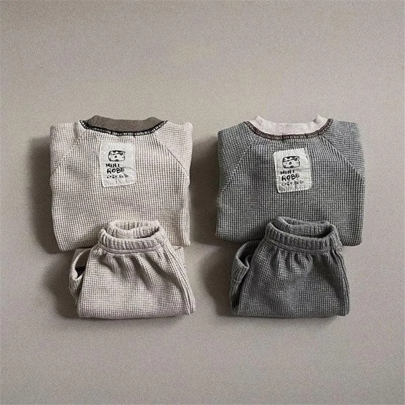 Waffle Sweater Shorts Lounge Set