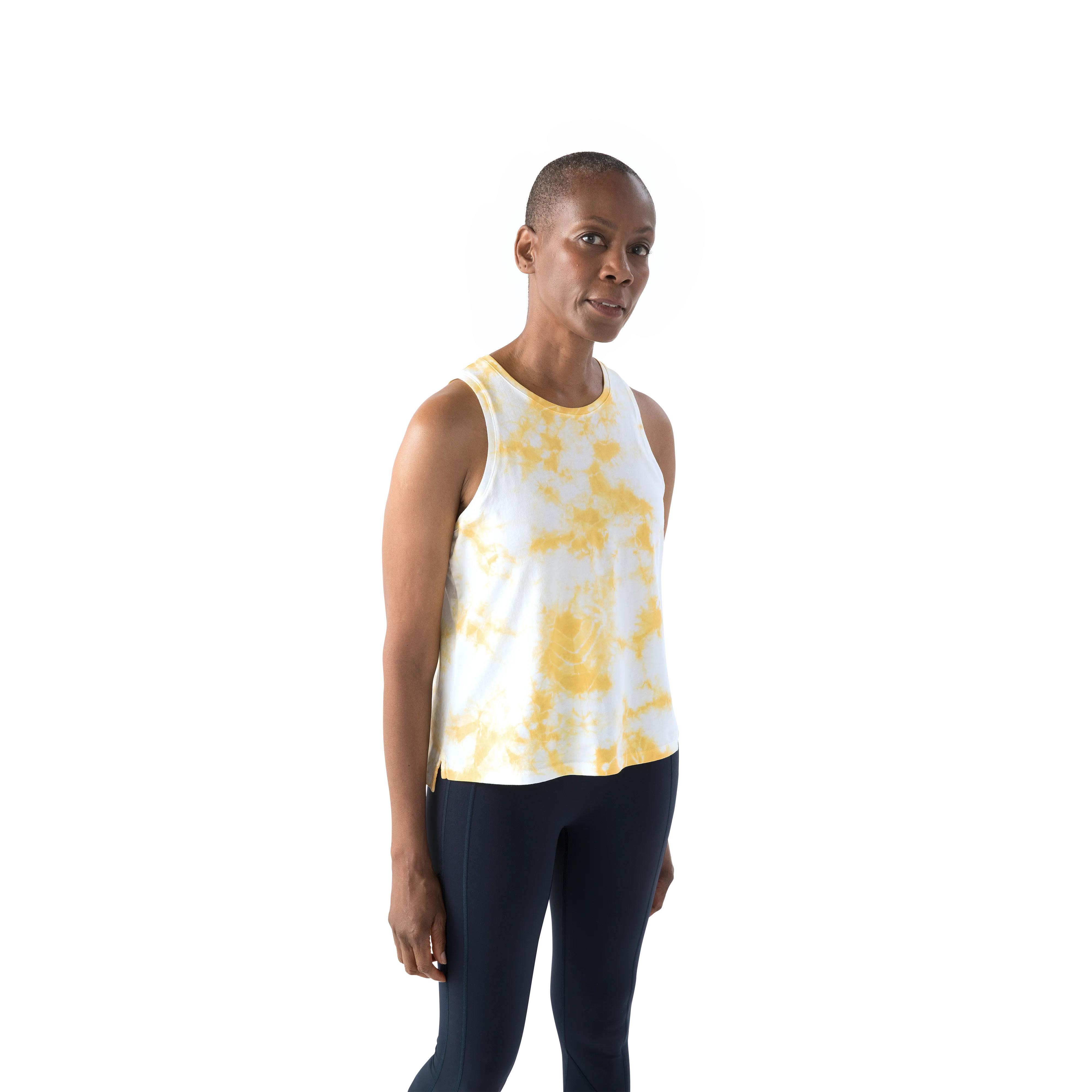 Women's Pima Cotton Tie Dye Crew Neck Tank