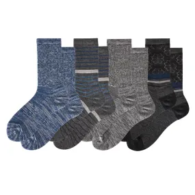 Women's Touch Wear Everyday Stripe Floral crew socks 4-packs