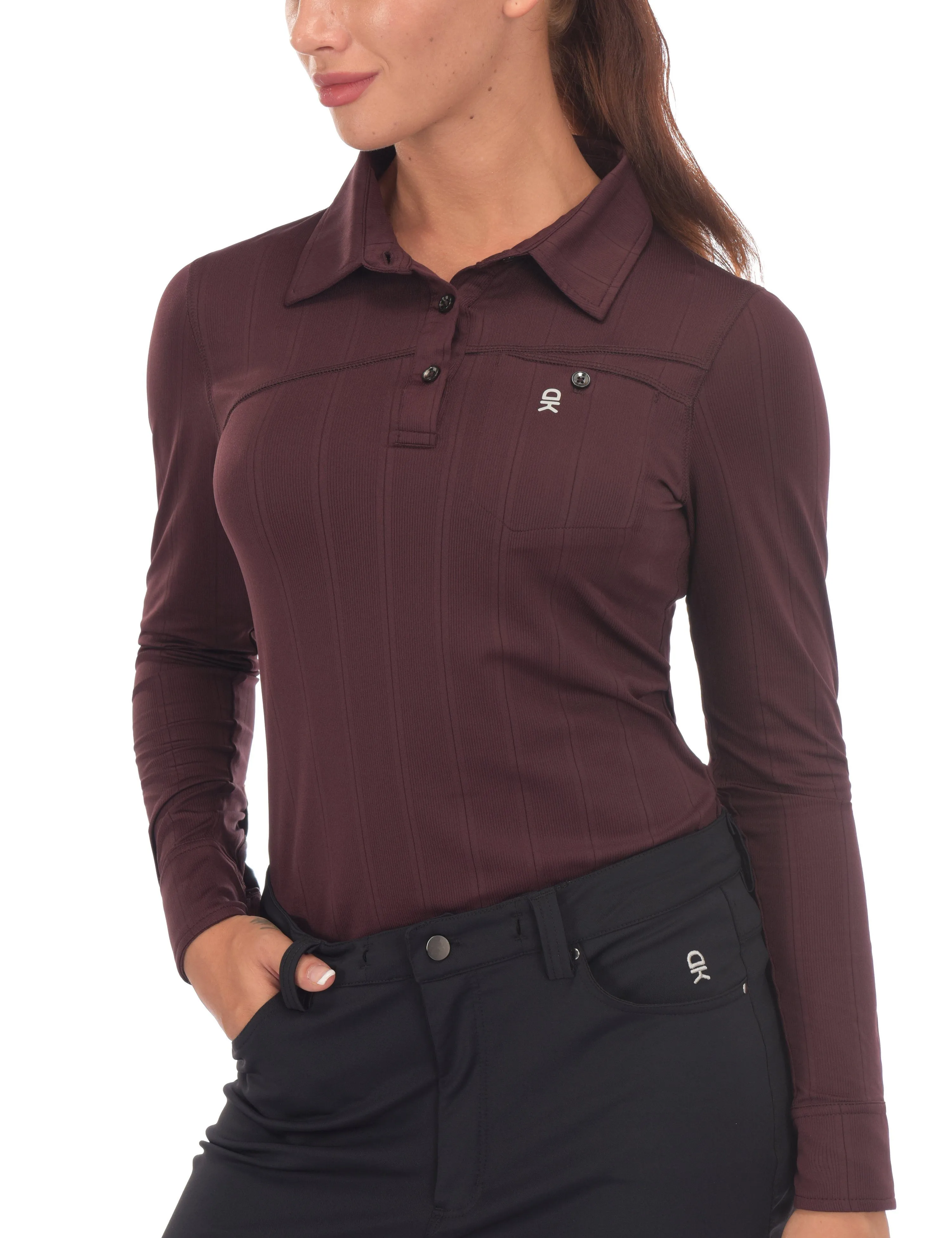 Women's Ultra-Elastic UPF50  Golf Polo Shirts