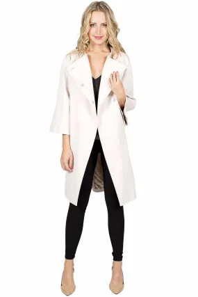 Wool Coat with Asymmetrical Closure